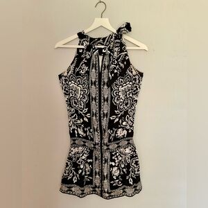 White House Black Market Black and White Mini Dress